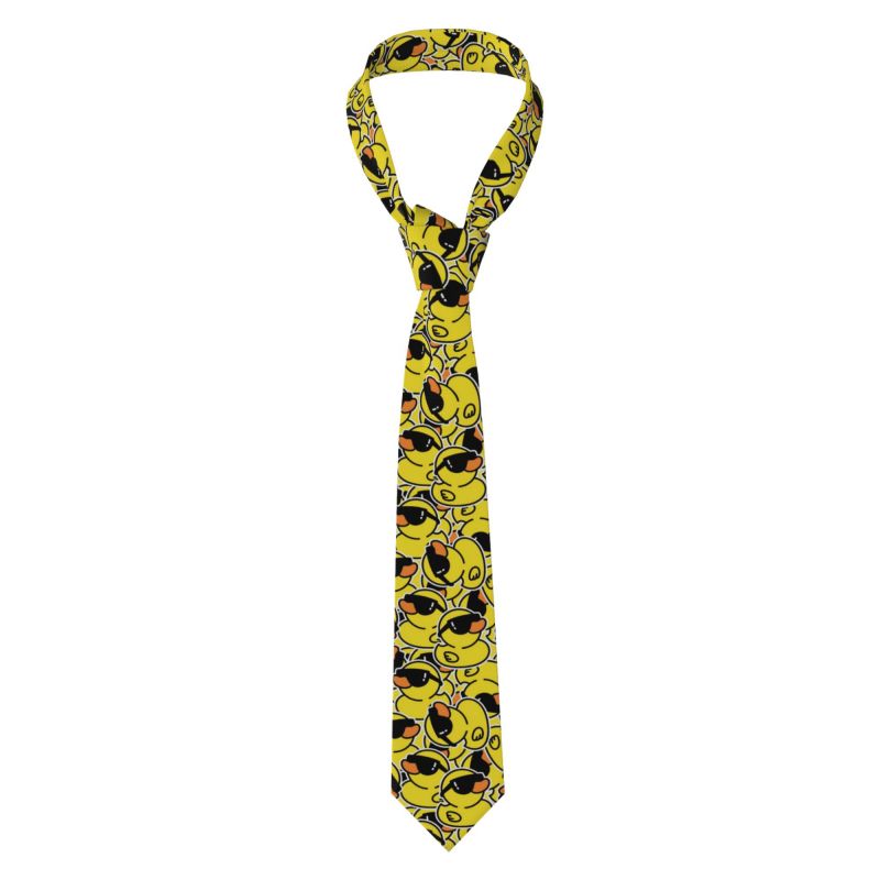 Skinny Tie Men - Niedliche Gummi-Enten-Krawatte für Männer, 8cm Schmale