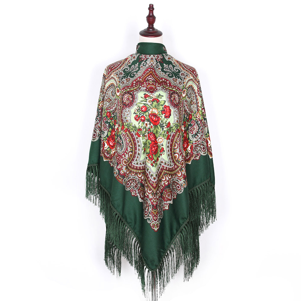 Bandana Cotton - 160*160cm russischer Schal Frauen Luxus Blumen