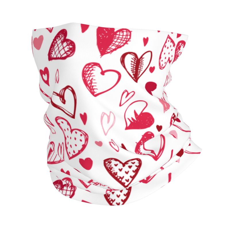 Rosa-rote Herz-Bandana-Halswär – Neck Warmer Tube Bewertung und Preis